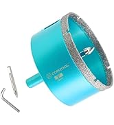 3 Inch Diamond Hole Saw Bits with Pilot Drill Bit, Diamond Tipped Tile Hole Saws, Dry/Wet Use for...