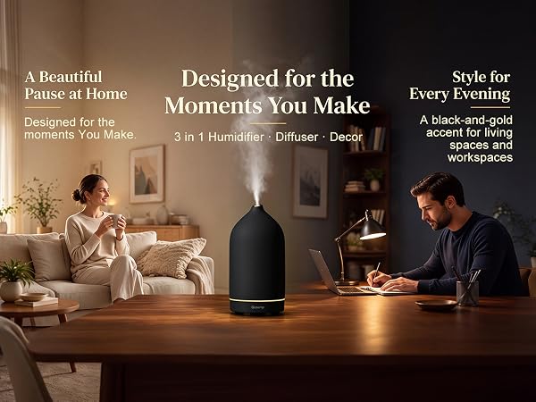 Gooamp 200ML Ceramic Essential Oil Diffuser
