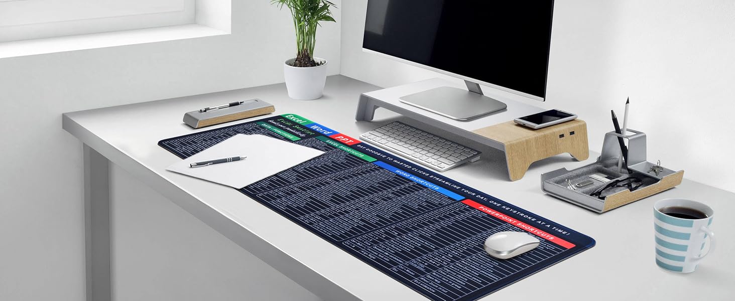 excel shortcuts mousepad