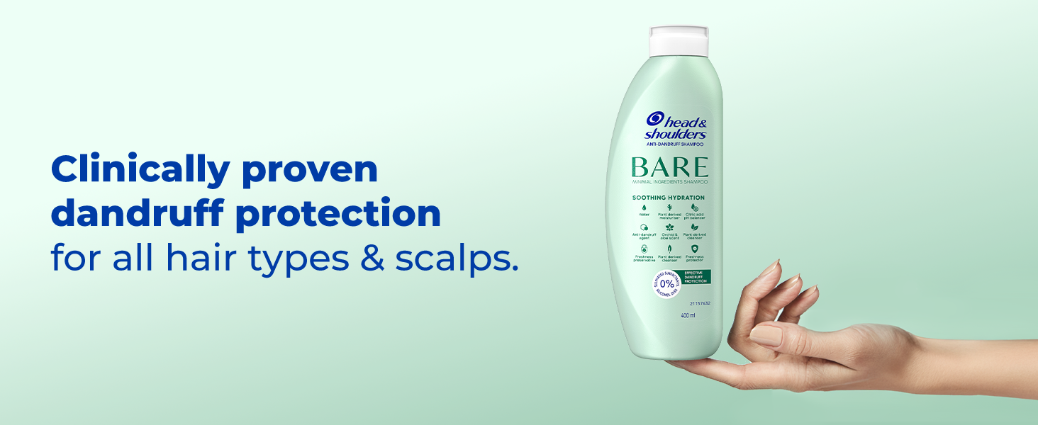 Clinically proven dandruff protection suitable for all hair types and scalps.