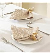 Cloth Napkins Set of 6 Reusable Bohemian,UWWGKK 17x17 Inch Napkins Cloth Washable for Dinner, Res...