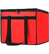 Bodaon Insulated Pizza Delivery Bag, 16" x 16" x 14" Pizza Warmer Bags for Carry Hot, Red, 1-Pack