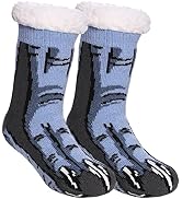 SDBING Kids Fuzzy Slipper Socks Boys Girls Soft Cozy Fluffy Grips Socks Winter Warm Non Slip Chri...