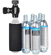 BriskMore CO2 Inflator Kits with 5 X 16g CO2 Cartridges for Bike Tires, Presta and Schrader Valve...