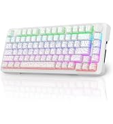 E-YOOSO Topographic RGB Mechanical Keyboard with Knob, 75% Gasket Hot Swappable Custom Gaming Key...