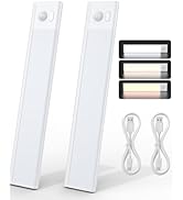 Joyzy 2 Pack 66 LED Motion Sensor Closet Lights, 9.2’’ Rechargeable Under Cabinet Lighting Magnet...