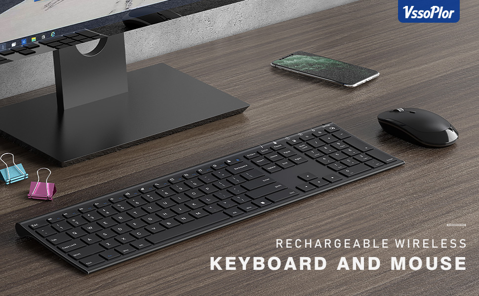 Wireless Keyboard and Mouse Combo