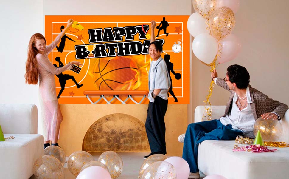 basketball birthday backdrop