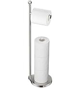 KASUNTO Toilet Paper Holder for Bathroom, Heavy Weighted Metal Free Standing Toilet Paper Storage...