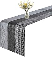 GIVERARE Table Runner, 12x72in Heat-Resistant Woven Vinyl Long Tabletop, Non-Slip Washable PVC Ta...