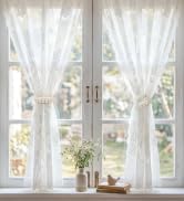HOMEBROS Curtain Tiebacks, Boho Rustic Braided Curtain Holdbacks for Indoor Outdoor Curtains, Ben...