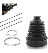 1PC CV Boot with 2 Stainless Steel Clamps & 3 Cable Ties,Waterproof & Dustproof CV Axle Boot Repa...