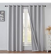 IGEMAEVE Blackout Curtains 84 Inch Length 2 Panels Set,100% Black Out Curtains for Bedroom Window...