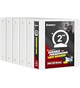 Comix Sturdy 2 inch Round Ring View Binder, 3 Ring Binder 2", 450-Sheet Capacity, Fits 8.5" x 11"...