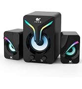 OROW Computer Speakers,Mini PC Speakers with Subwoofer,2.1 Desktop Speakers with RGB Lights,USB P...