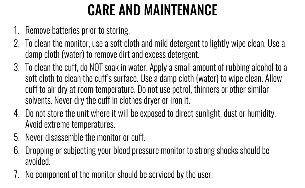 Care & Maintenance