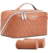 BOYATU Travel Makeup Bag, Large Capacity 3-Piece Cosmetic&Toiletry Bag Set | Thoughtfully Organiz...