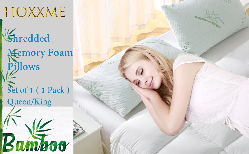 memory foam pillow with bamboo cover