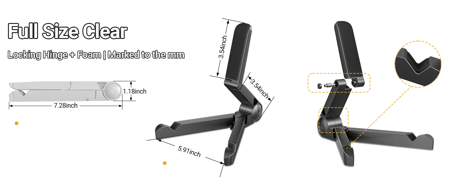 Maximum stretch of 180 degrees, adjustable in multiple levels