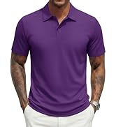 MAGNIVIT Mens Polo Shirts Short Sleeve Quick Dry Moisture Wicking Pique UPF80+ Casual Collared Go...