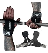 MANUEKLEAR Gym Straps Weight Lifting, Double Leather Lifting Straps for Men Deadlift with Cushion...