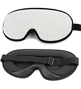 Sleep Mask Women Men 3D Contoured Eye Mask for Sleeping Mesh Fabric Side Sleeper Friendly Nap Res...