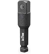 LABEAR- 7/16 hex to 1/2 impact adapter, 7/16 impact driver, 1/2-Inch male square, works with a 7/...