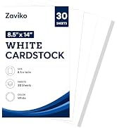 30 Sheets White Cardstock Paper 8.5 x 14, Legal Size Cardstock Printer Paper, Thick Card Stock 8....