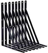 NEODROP 8-Pack 14 Inch Heavy Duty Shelf Brackets, Large Wall Bracket for Garage Kitchen Floating ...