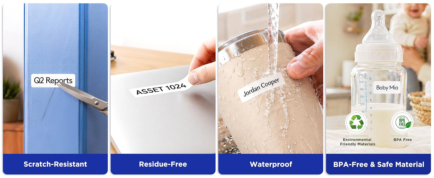 Laminated labels: Scratch-resistant, Residue-Free, Waterproof & BPA-free