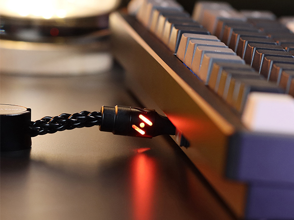 ATTACK SHARK C07 RGB Braided Aviation USB Cable 5PIN for Phone Printer Keyboard PS4 X68HE