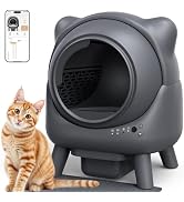 Self Cleaning Litter Box, Automatic Litter Box, FEELNEEDY Odor Control Litter Robot, Cat Ears Des...