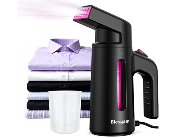Blesgam Travel Steamer for Clothes, Dual-Row Steam, 25g/min Steam,Clothes Steamer Handheld,180ml ...