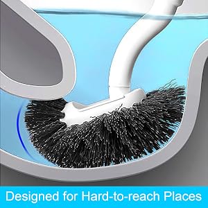 white toilet brush