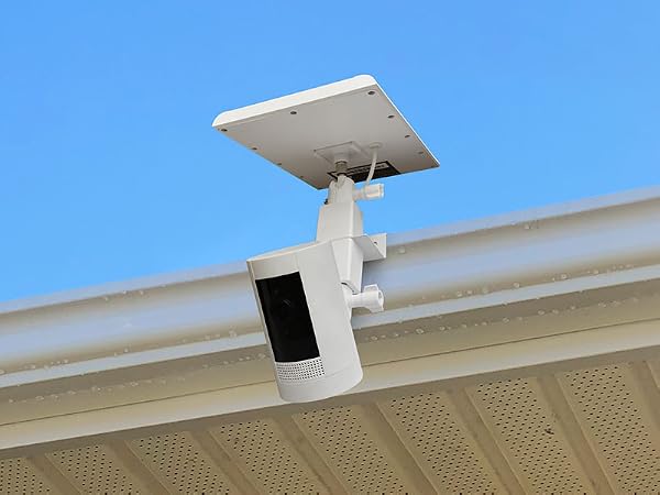 ring gutter mount for solar panels and cams