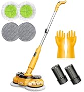 qimedo 5000mAh Electric Mop with Two Battery M2,800RPM Cordless Mops for Floor Cleaning,Best Auto...