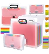 Simpldell 4 Pack File Folder Set | 2pcs A4 Expanding Organizer with Handle, 2pcs A6 Accordion Fil...