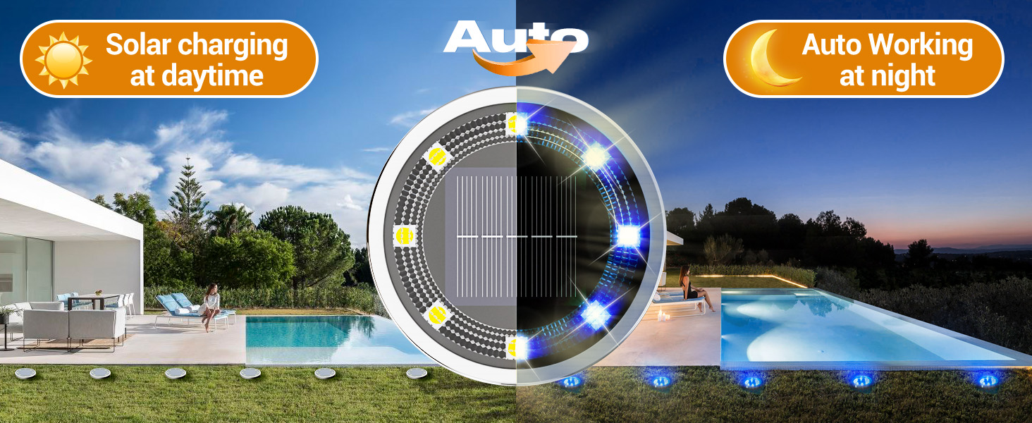 disc solar lights outdoor