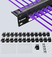 VCELINK 24 Port Keystone Patch Panel 1U 19-Inch, with 25-Pack UL-Listed UTP CAT6 Keystone Coupler