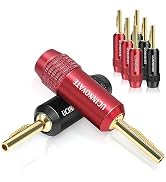 UCINNOVATE Pin Banana Plugs for Speaker Wire, 8Pcs Gold-Plated Speaker Wire Connector for Home Th...