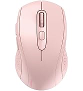 TECKNET 2-in-1 Bluetooth Mouse (BT 5.0/3.0+2.4Ghz), 6-Level 4000 DPI Pink | BT 5.0/3.0 & 2.4G wir...