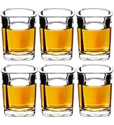 PARACITY 6-Pack Shot Glasses, Cool 2 oz Tequila Shot Glasses with Heavy Base, Gift for Men, Fathe...