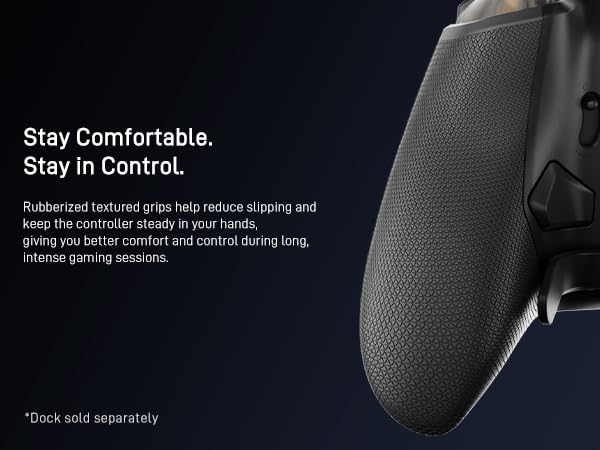 controller Rubberized textured grips