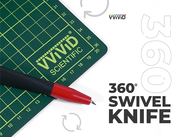 VViViD 360 Degree Comfort Grip Swivel Blade Craft Cutting Knife