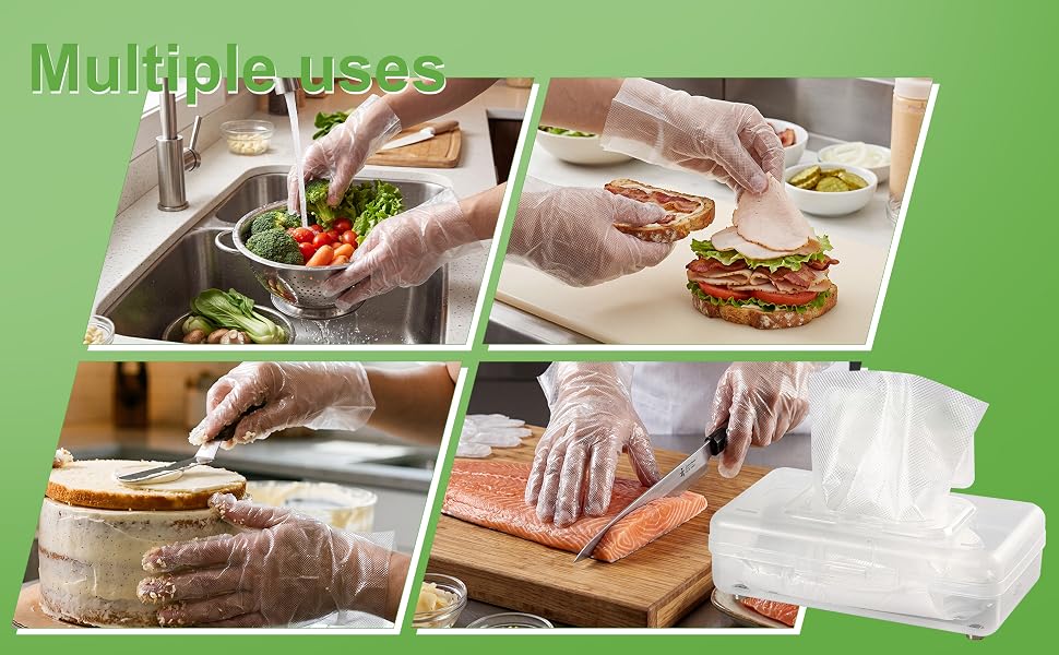 100 Pack Disposable TPE Gloves