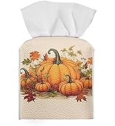 Pzuqiu Pumpkin Tissue Box Holder, Home Decor Tissue Napkin Box Covers Farmhouse Decor Holder Pape...