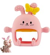 Chuya Baby Teething Toy for 0-3 3-6 6-12 12-24 Months Bunny Mitten Toys Anti-Drop Chewable Hand T...
