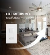 Amico 6 Pack Dimmer Light Switch, Single-Pole or 3-Way Slide Dimmer Switches for Led Lights, Suit...