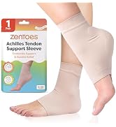 ZenToes Achilles Tendon Support Sleeve, Padded Compression Sleeve for Achilles Tendonitis Relief ...