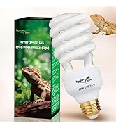 UVB Bulb for Reptiles, 10.0 26W UVB Light for Reptiles, Hygger zoo UVA UVB Reptile Light Bulb Rep...